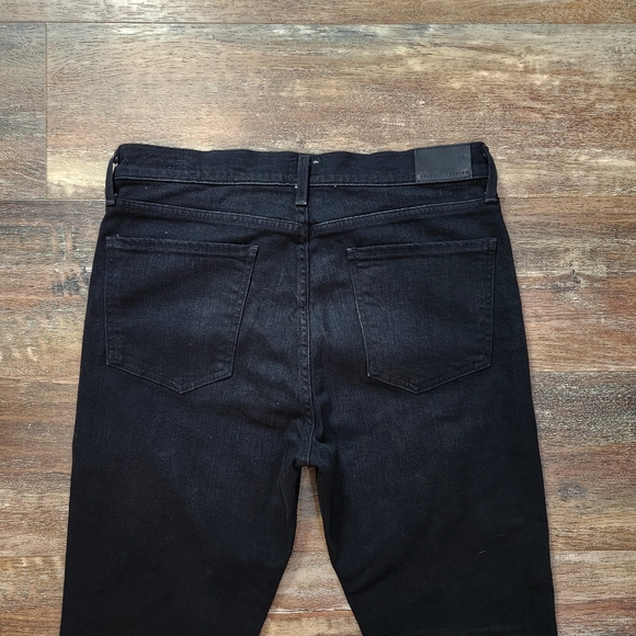 CITIZENS OF HUMANITY OLIVIA PETITE HIGH RISE SLIM ANKLE BLACK BUTTON FLY JEANS - Picture 13 of 14